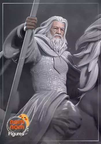 Gandalf the White - Lord of the Rings 3D print model