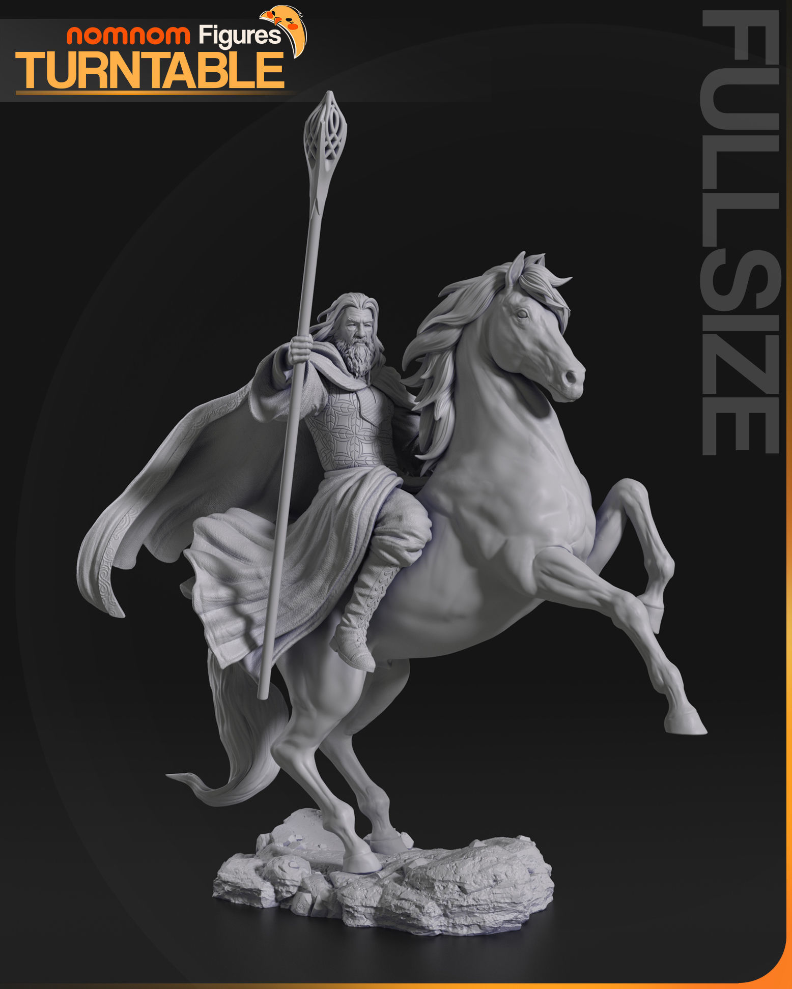 Gandalf the White - Lord of the Rings 3D print model_7