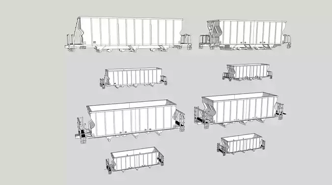 NSC Aggregate Hoppers N and HO Scales 3D print model