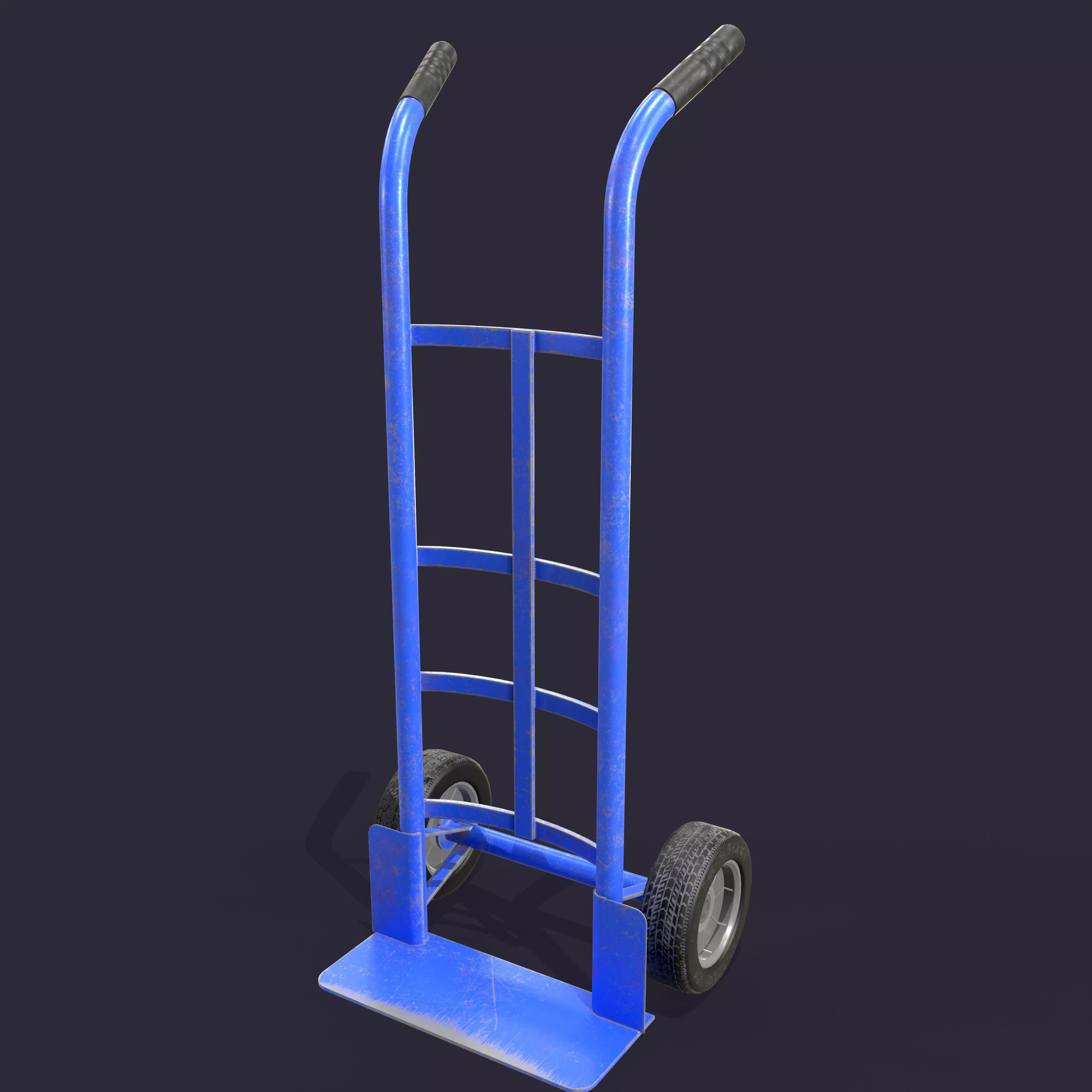 Hand Truck Low-poly 3D model_0