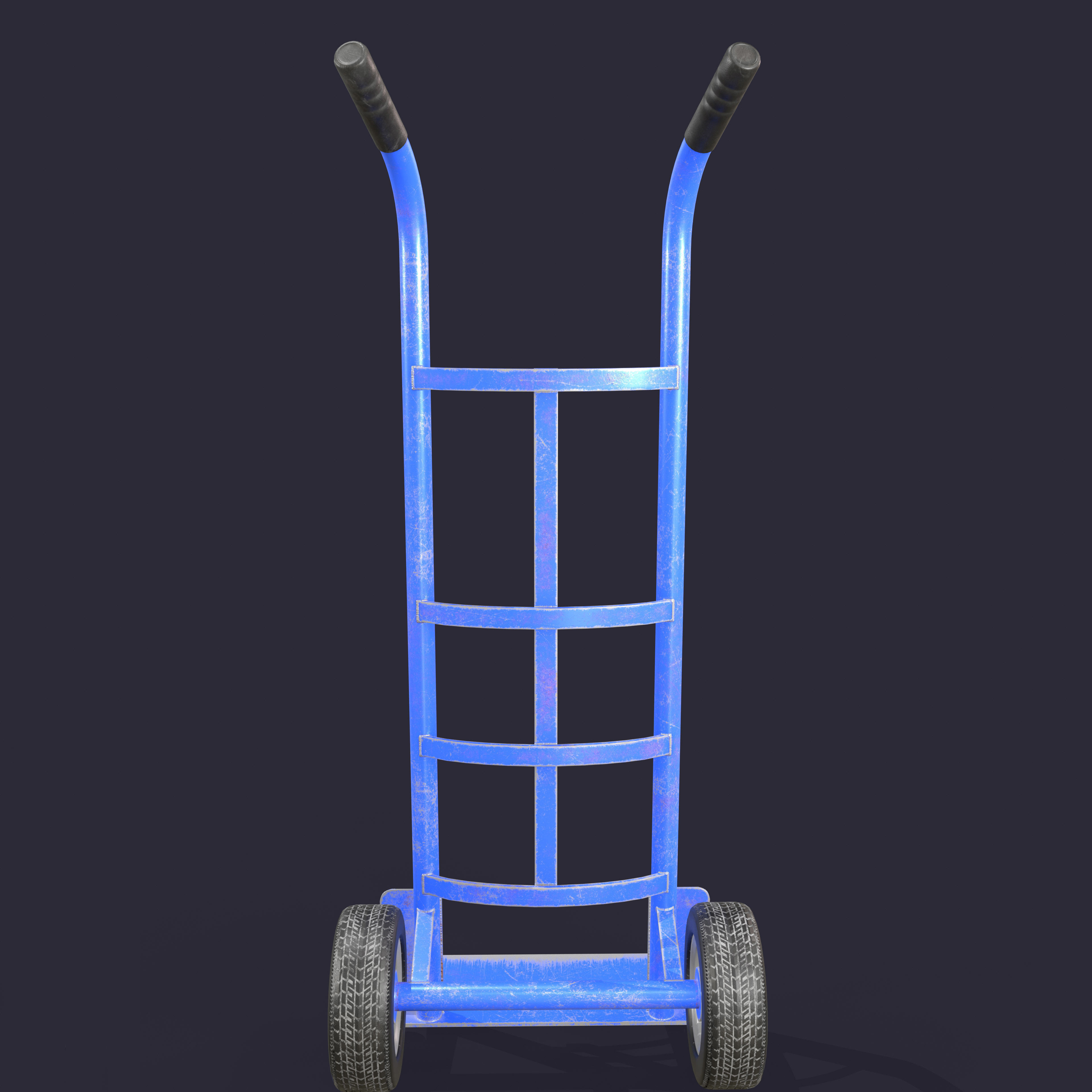 Hand Truck Low-poly 3D model_3