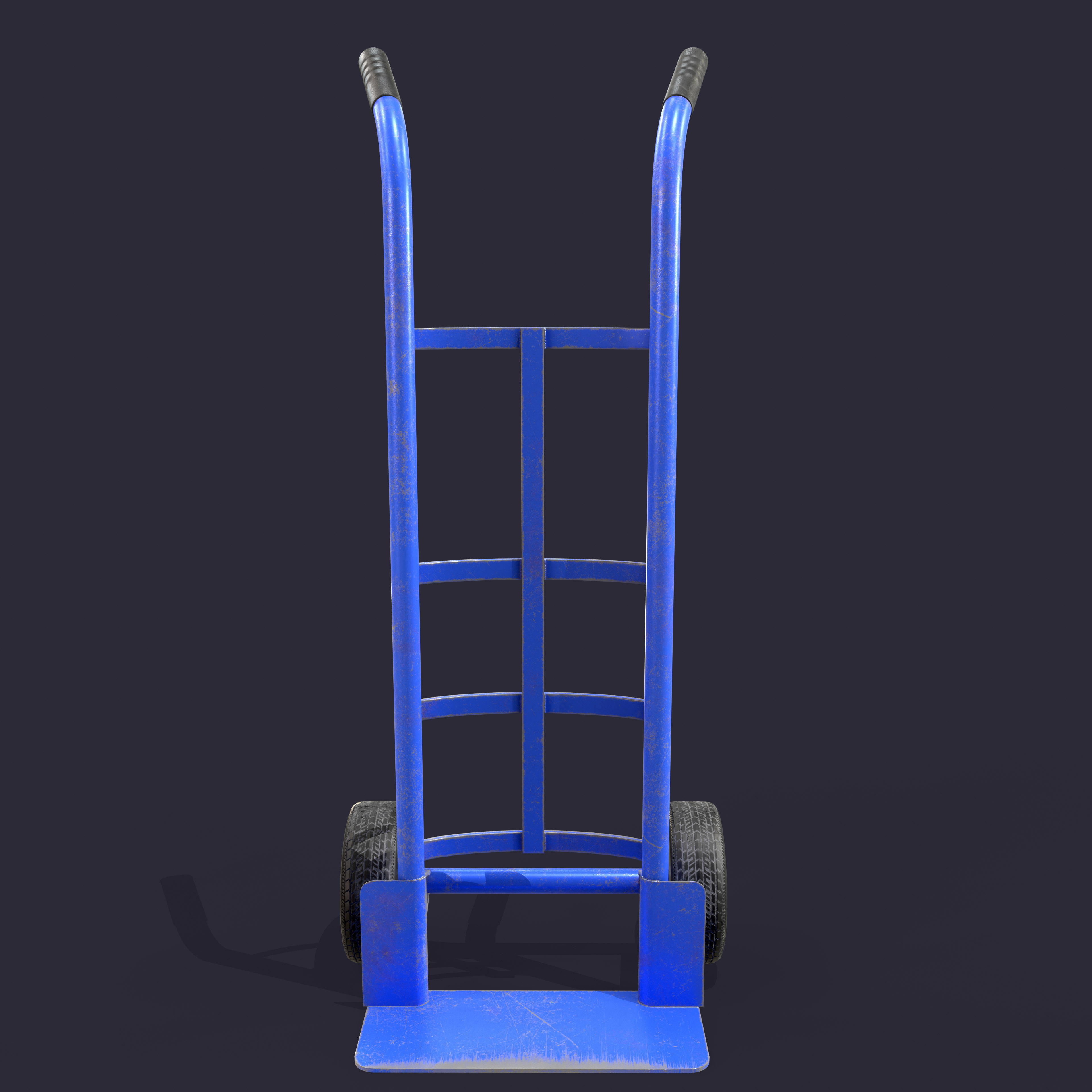 Hand Truck Low-poly 3D model_4