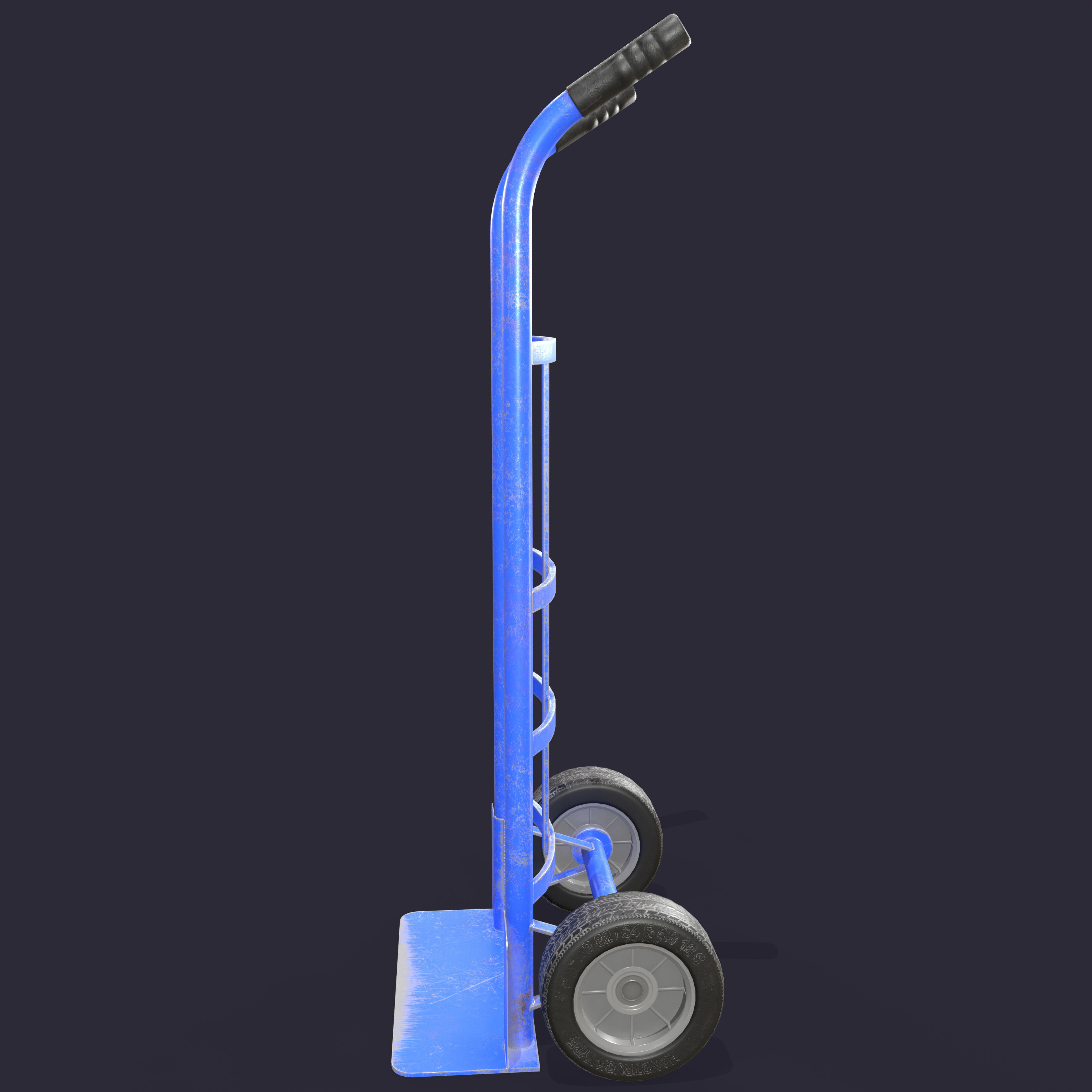 Hand Truck Low-poly 3D model_5