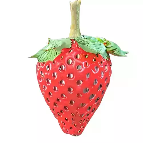 Strawberry 3 transparent 3D model