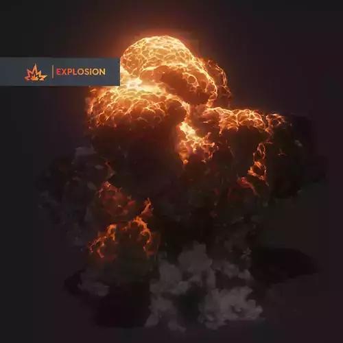 3D Oil Explosion Animation 3D model