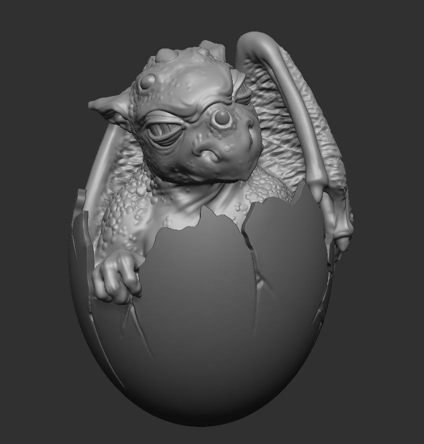 Newborn dragon 3D print model_11