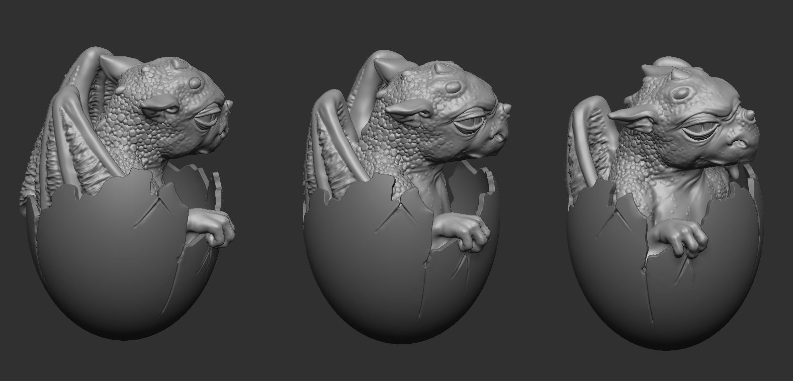 Newborn dragon 3D print model_5
