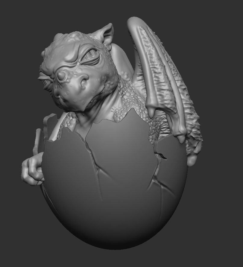 Newborn dragon 3D print model_24