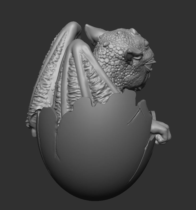Newborn dragon 3D print model_18