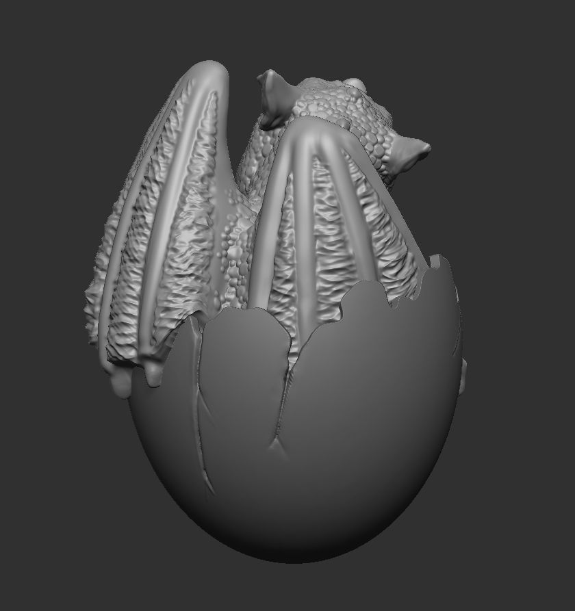 Newborn dragon 3D print model_16