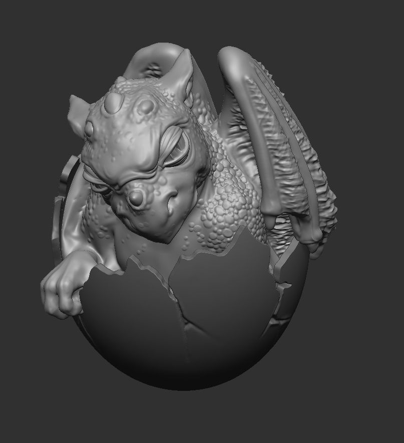 Newborn dragon 3D print model_25