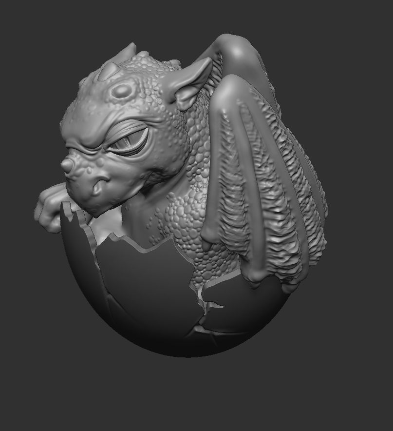 Newborn dragon 3D print model_26