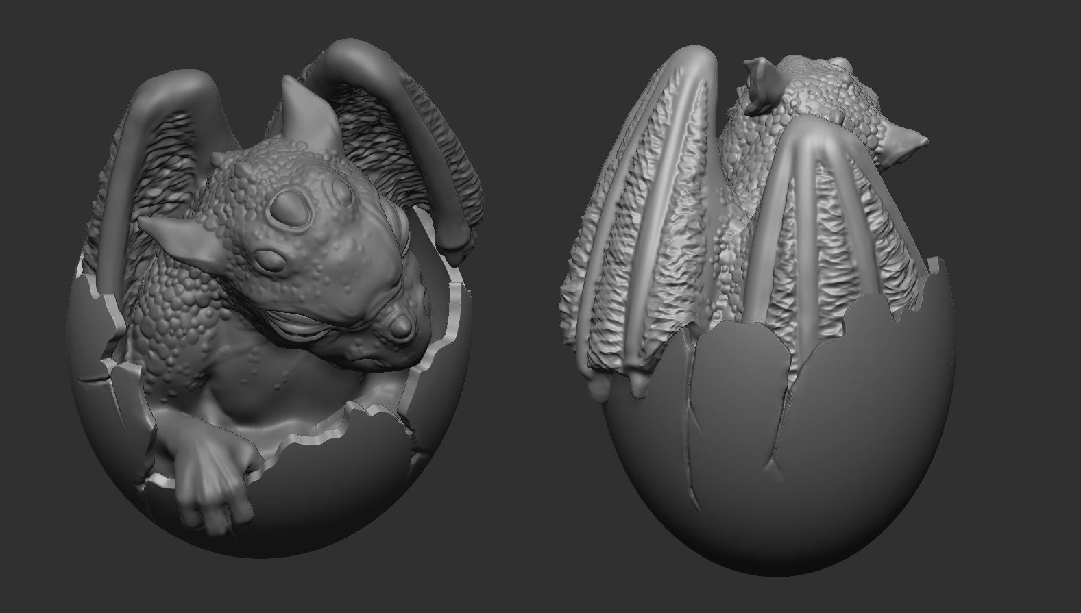 Newborn dragon 3D print model_9