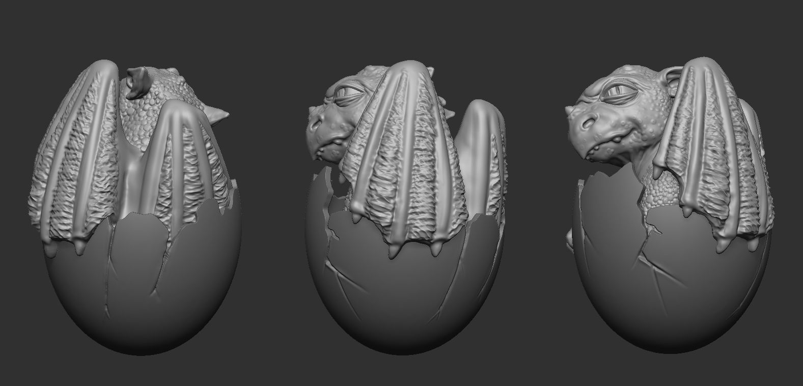 Newborn dragon 3D print model_6