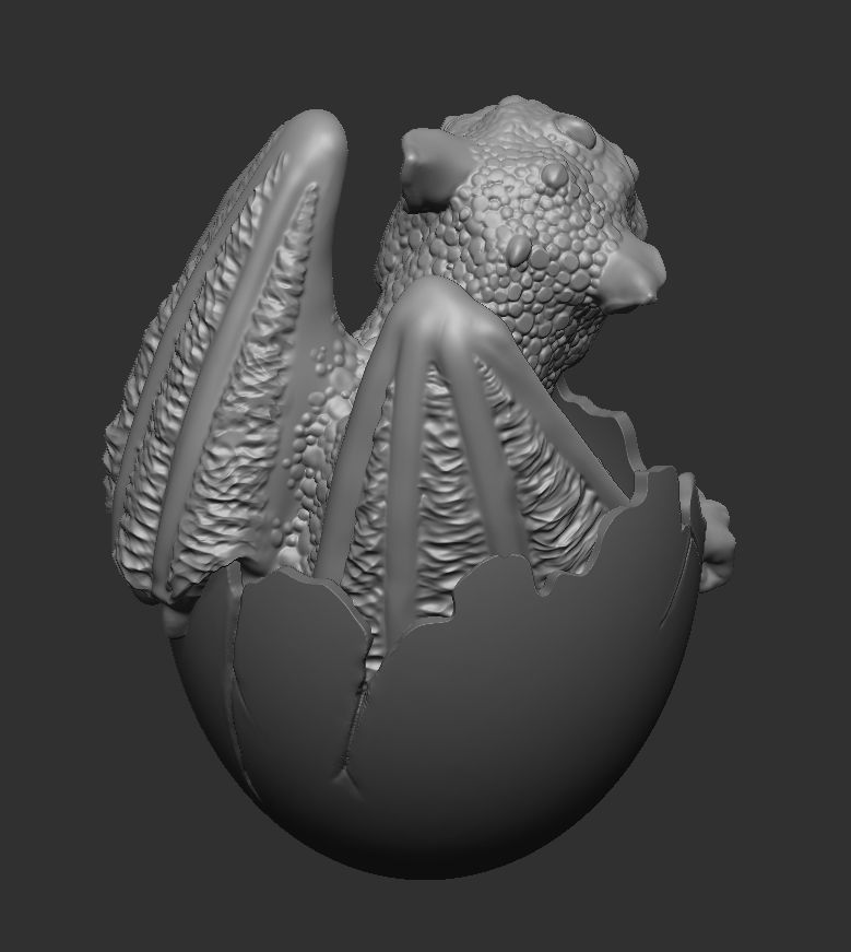 Newborn dragon 3D print model_28