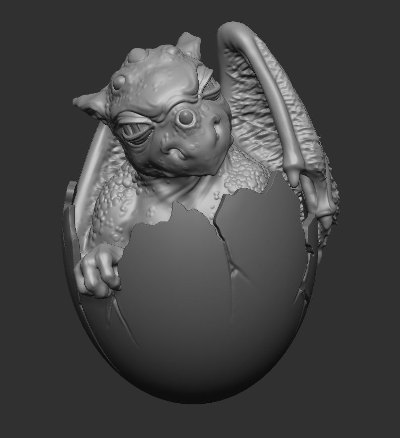 Newborn dragon 3D print model_23