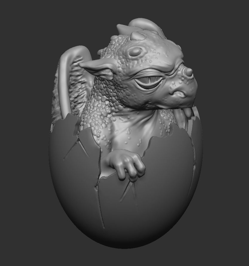 Newborn dragon 3D print model_21
