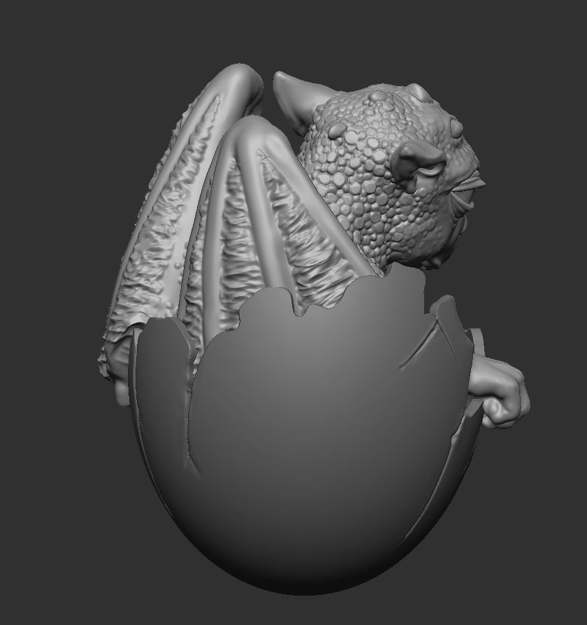 Newborn dragon 3D print model_17