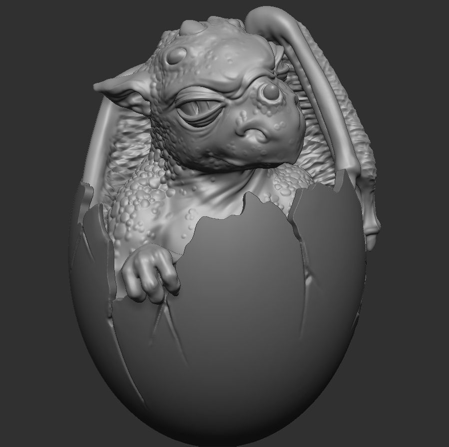 Newborn dragon 3D print model_10