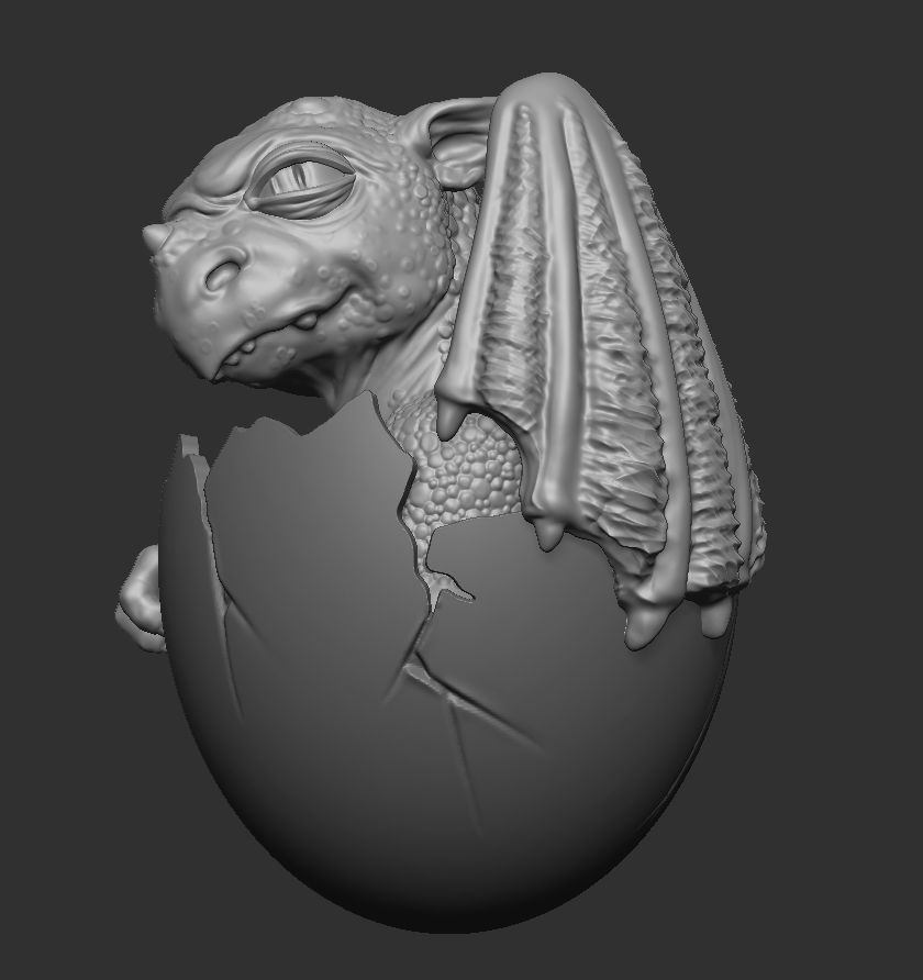 Newborn dragon 3D print model_13