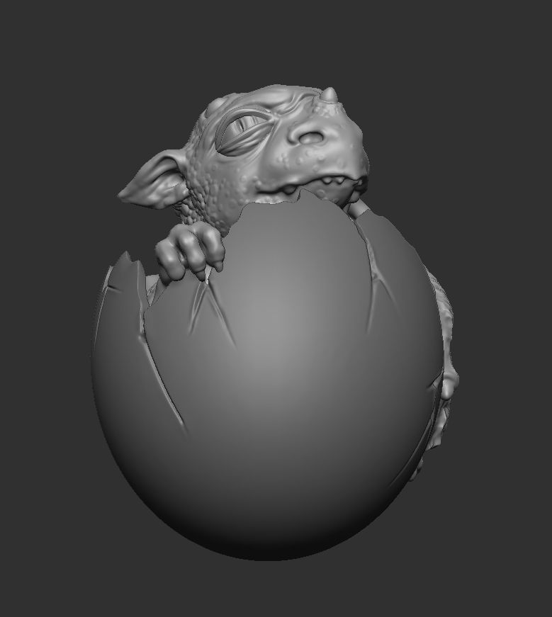 Newborn dragon 3D print model_30