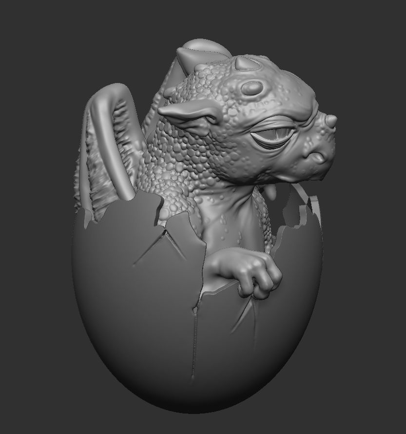 Newborn dragon 3D print model_20