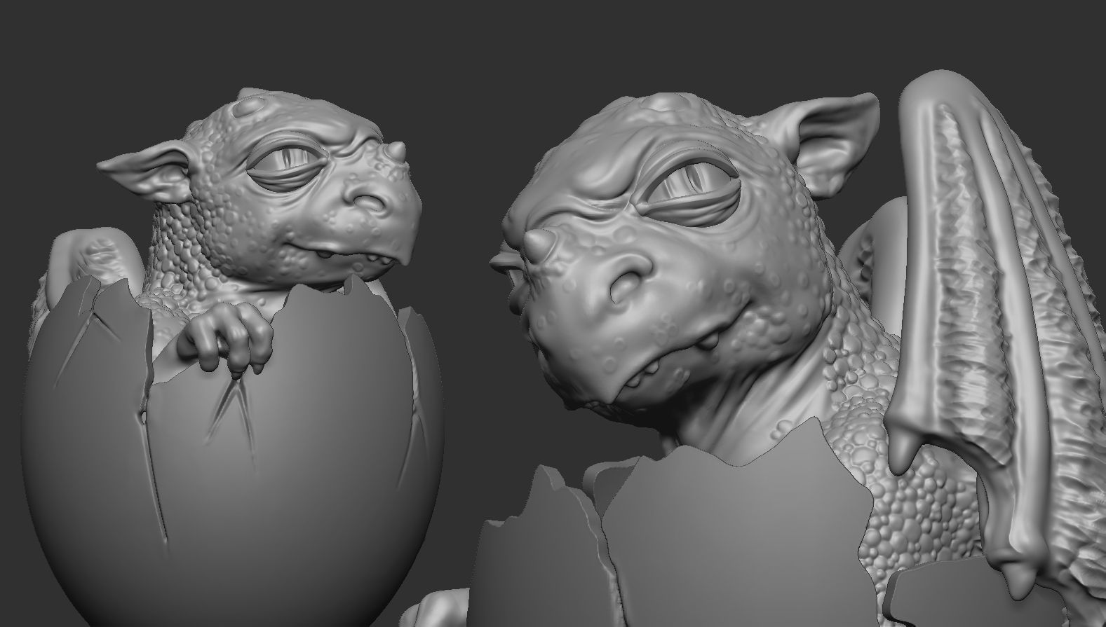 Newborn dragon 3D print model_8