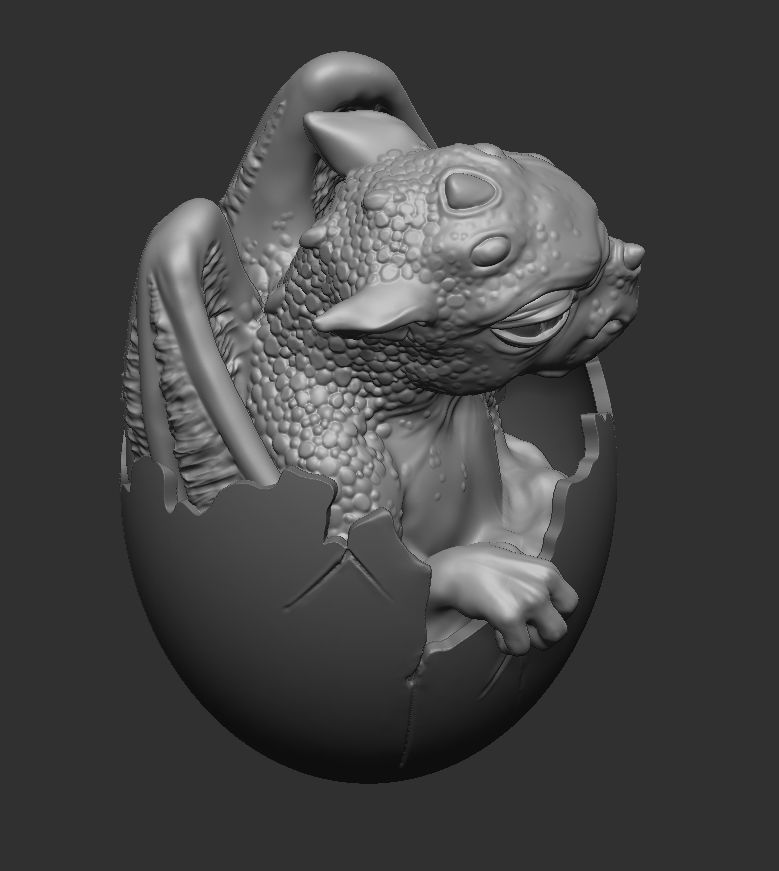 Newborn dragon 3D print model_29