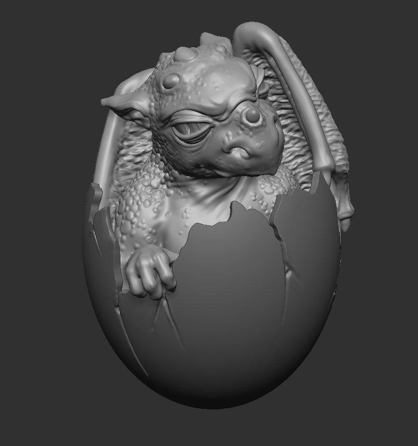 Newborn dragon 3D print model_22