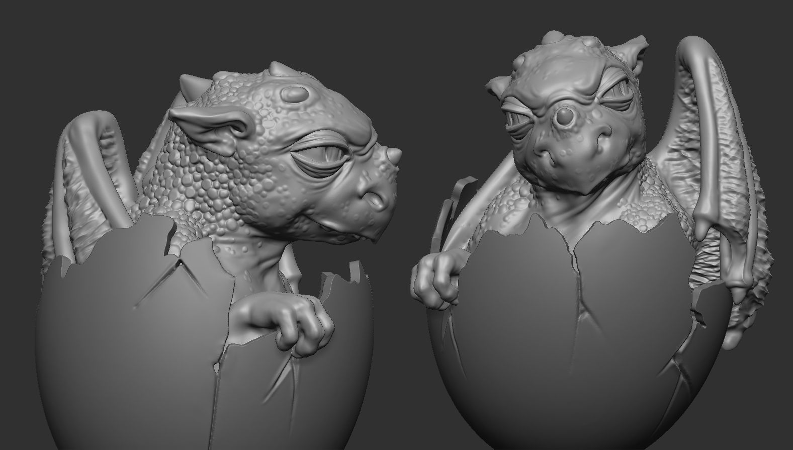 Newborn dragon 3D print model_7