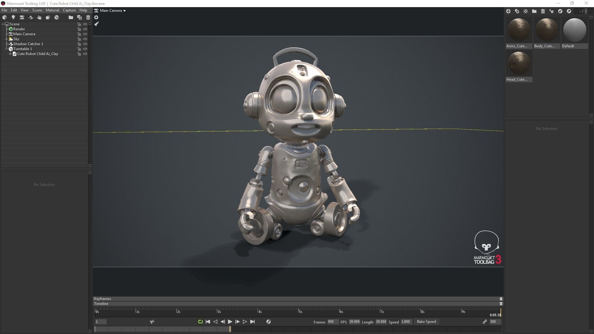 Cute Robot Child Clay Low-poly 3D model_28