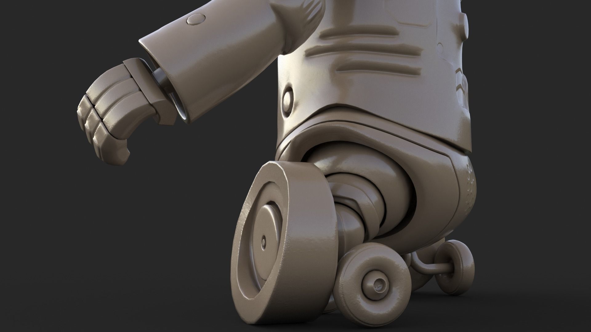 Cute Robot Child Clay Low-poly 3D model_17