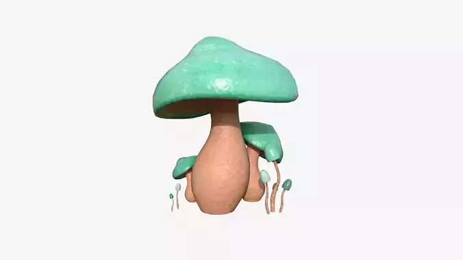 Fantasy Mushroom A11 Realistic - Scene Backdrop Design Low-poly 3D model
