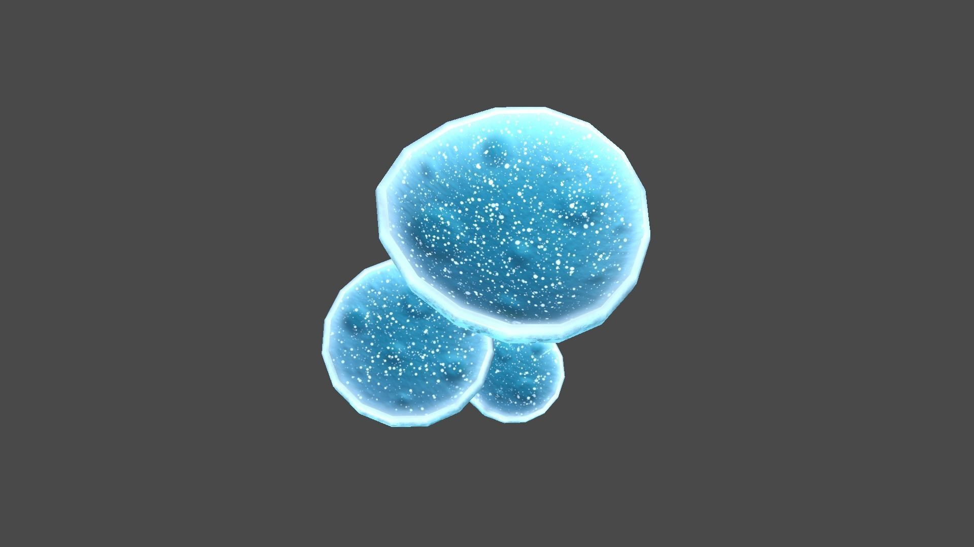 Fantasy Mushroom J02 Blue - Scene Backdrop Design Low-poly 3D model_4