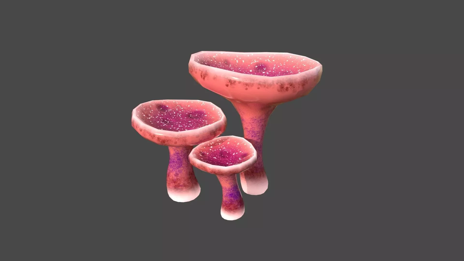 Fantasy Mushroom J03 Red - Scene Backdrop Design Low-poly 3D model
