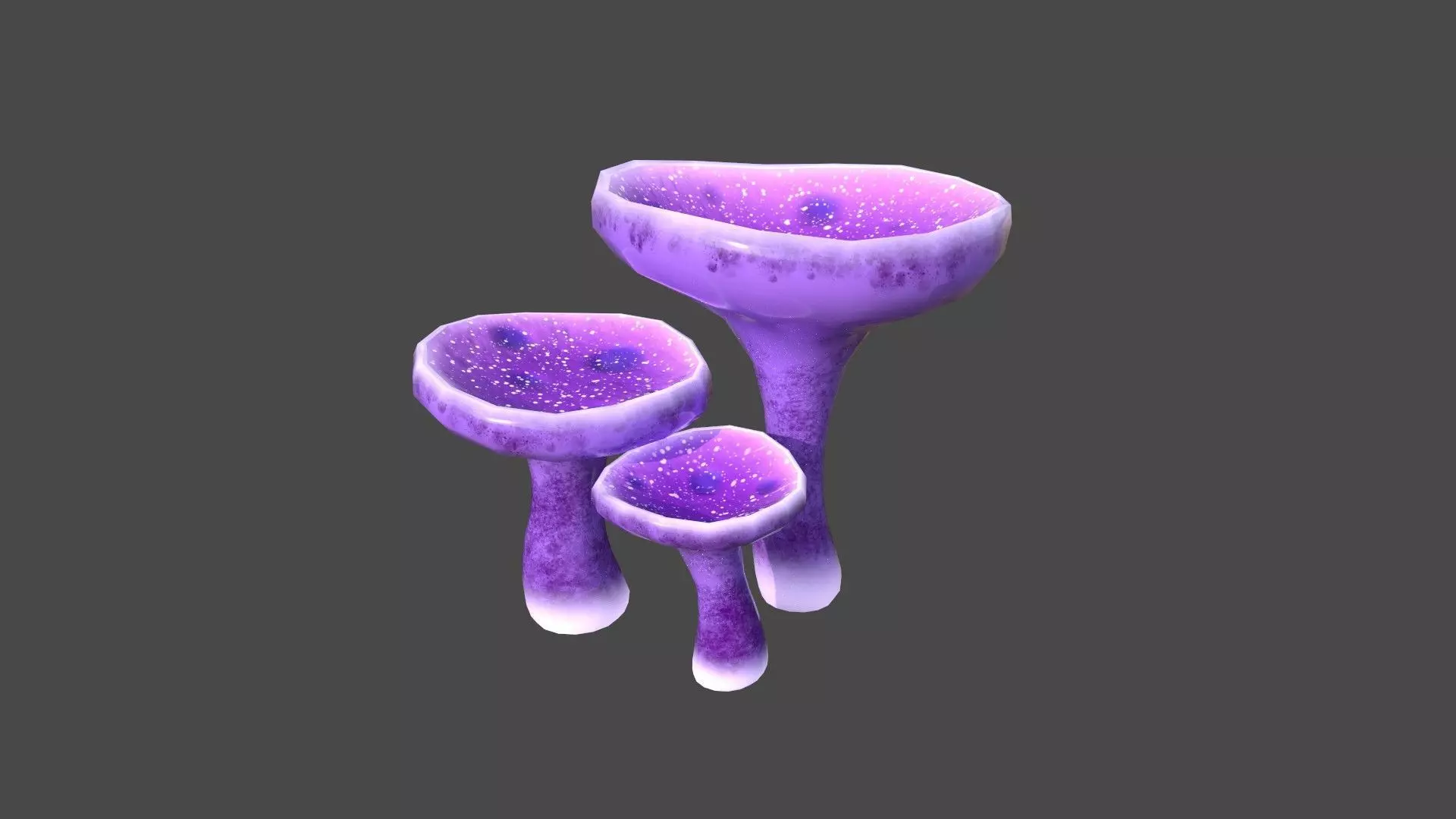 Fantasy Mushroom J06 Purple - Scene Backdrop Design Low-poly 3D model