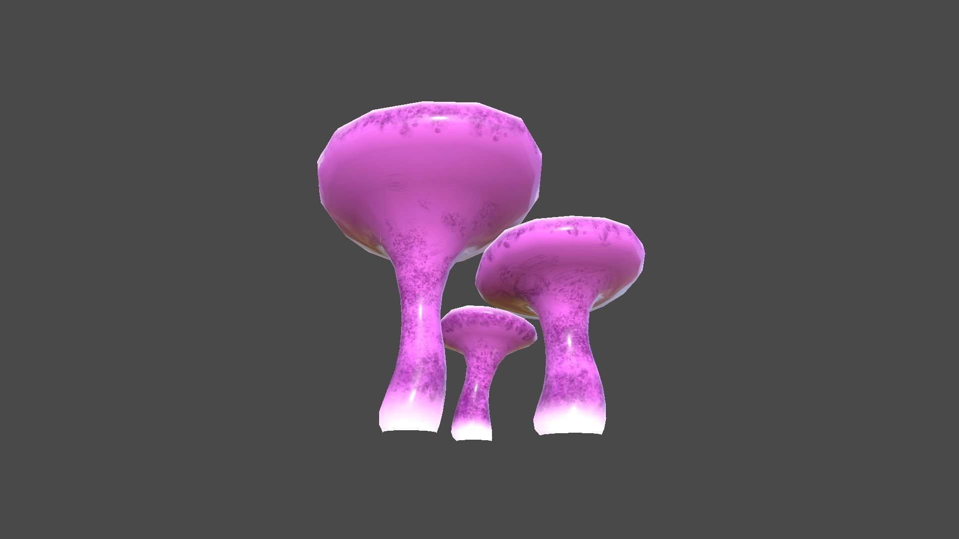 Fantasy Mushroom J07 Pink - Scene Backdrop Design Low-poly 3D model_3