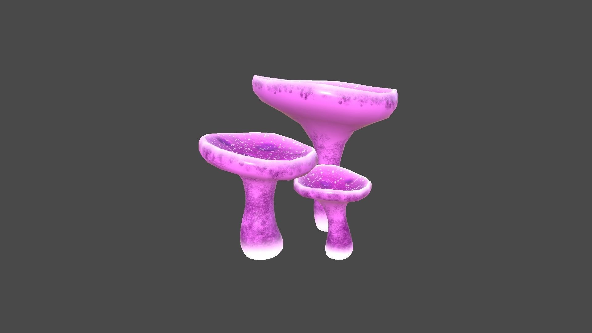 Fantasy Mushroom J07 Pink - Scene Backdrop Design Low-poly 3D model_2