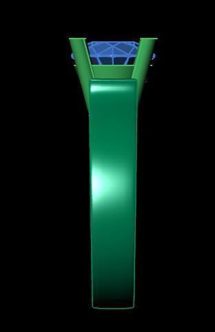 solitair ring for daimonds 3D print model_11