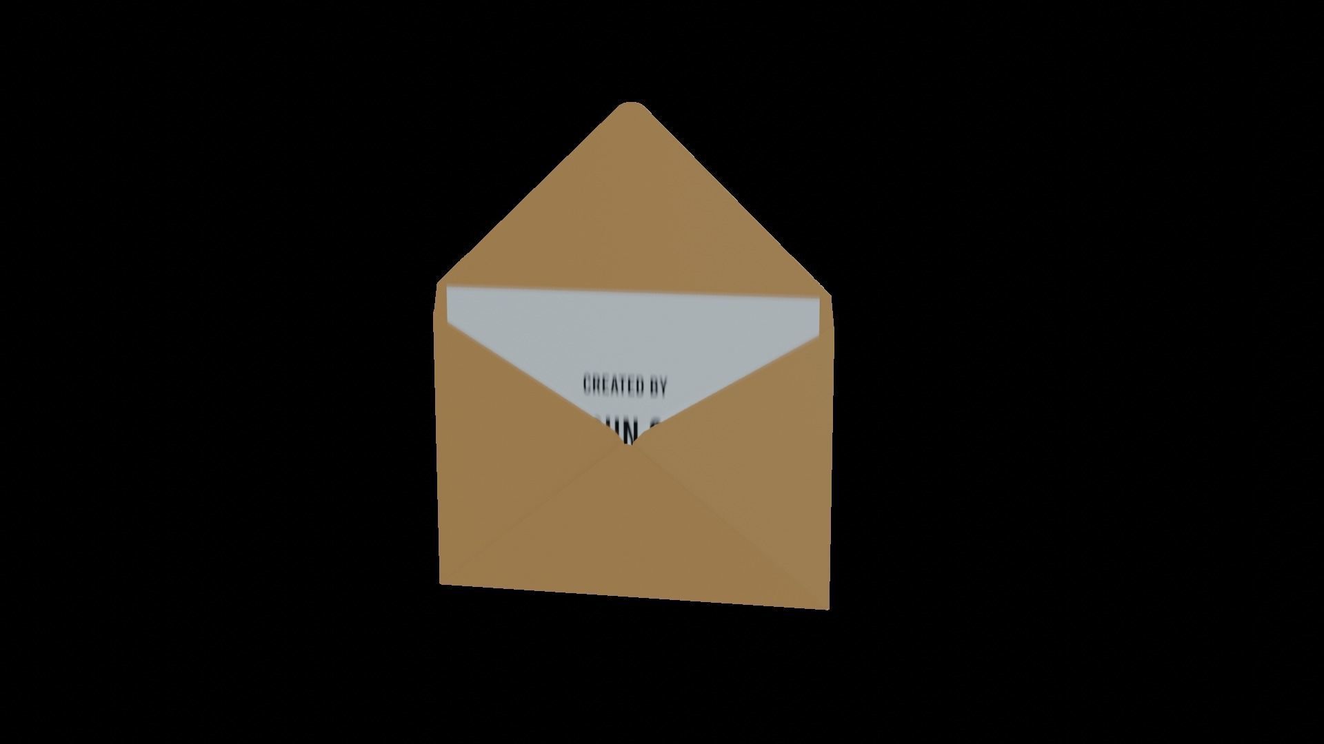 Animated Envelope  Low-poly 3D model_17