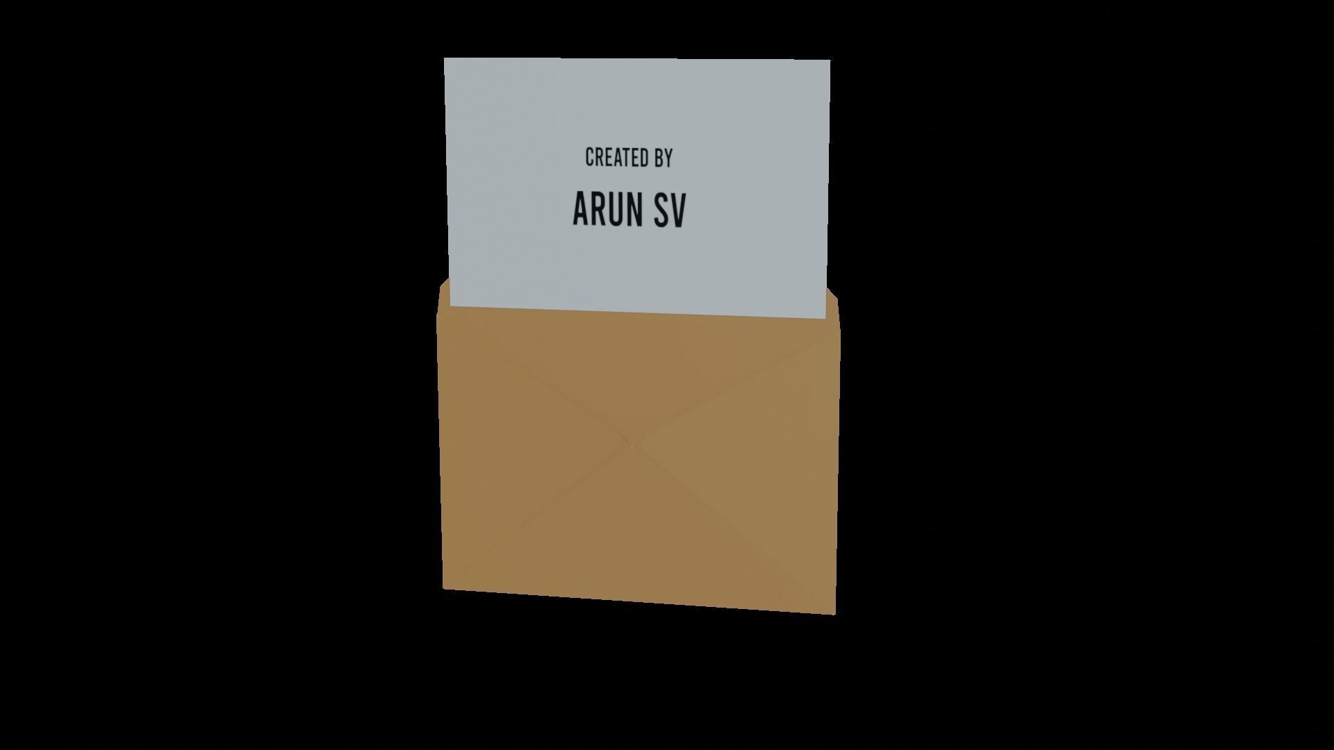 Animated Envelope  Low-poly 3D model_18