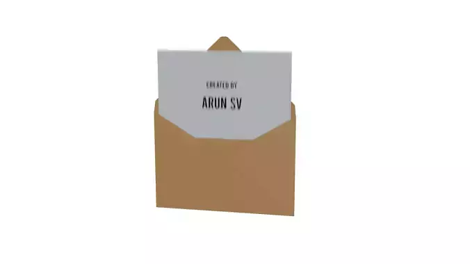 Animated Envelope  Low-poly 3D model