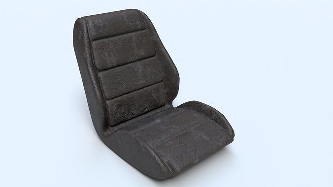 Leather Car Seat Low-poly 3D model