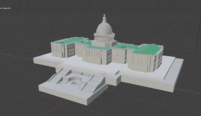 capitol washington Free low-poly 3D model