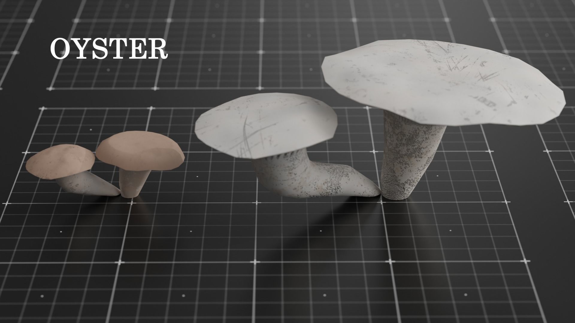 15 SPECIES Mushrooms - All in 2 Age ranges Low-poly 3D model_18