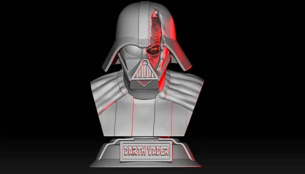 DARTH VADER BUST OBI WAN SERIE STAR WARS 3D print model