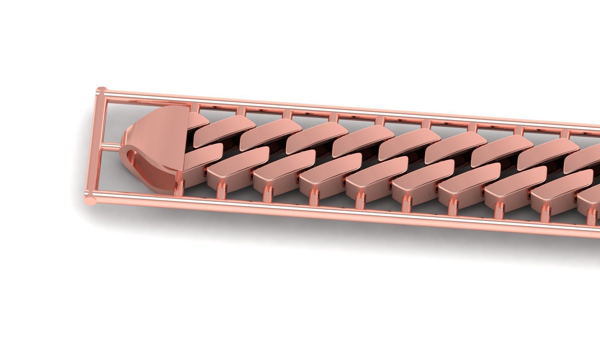 22 MM MIAMI CUBAN Chain LINK FOR BRACELET OR NECKLACE 3D print model_5