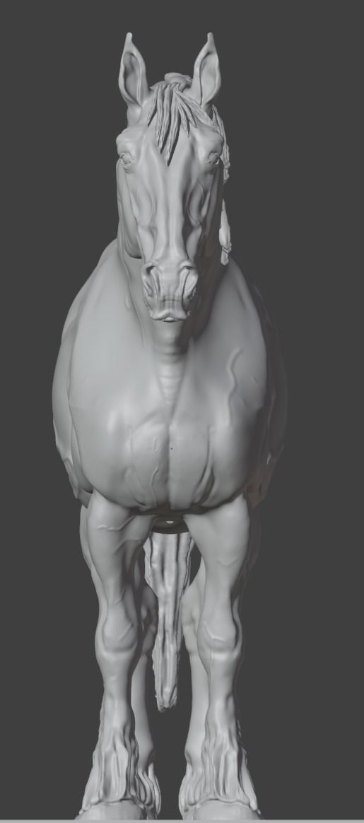 Draft Horse Sculpt 3D model_7