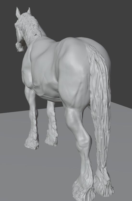 Draft Horse Sculpt 3D model_8