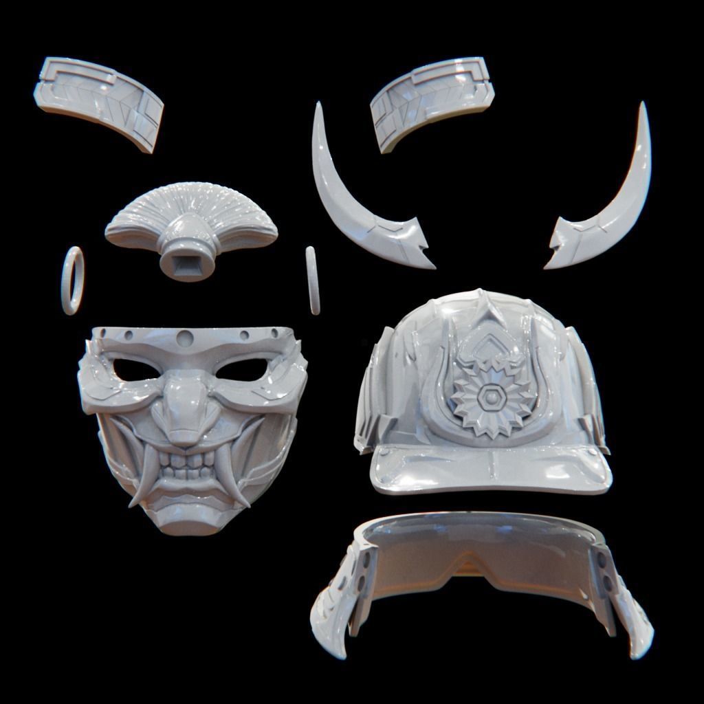Apex Legends Wraith ANCIENT OF THE VOID Cosplay Helmet and Mask 3D print model_19